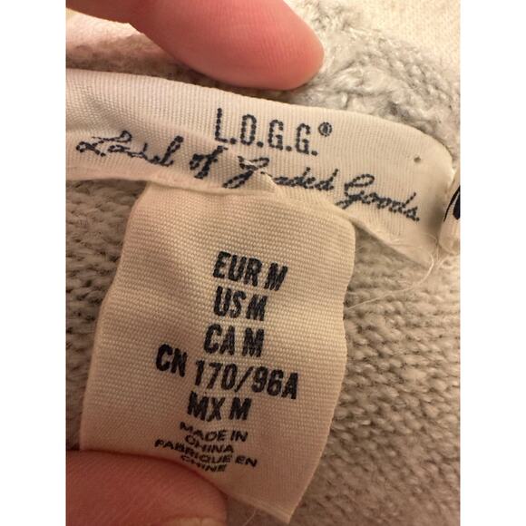 L.O.G.G Floral Embroidered Hooded Sweater Gray Heather Sz Medium - Picture 8 of 8